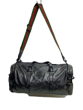 Gucci Double GG Boston Bag Leather Black